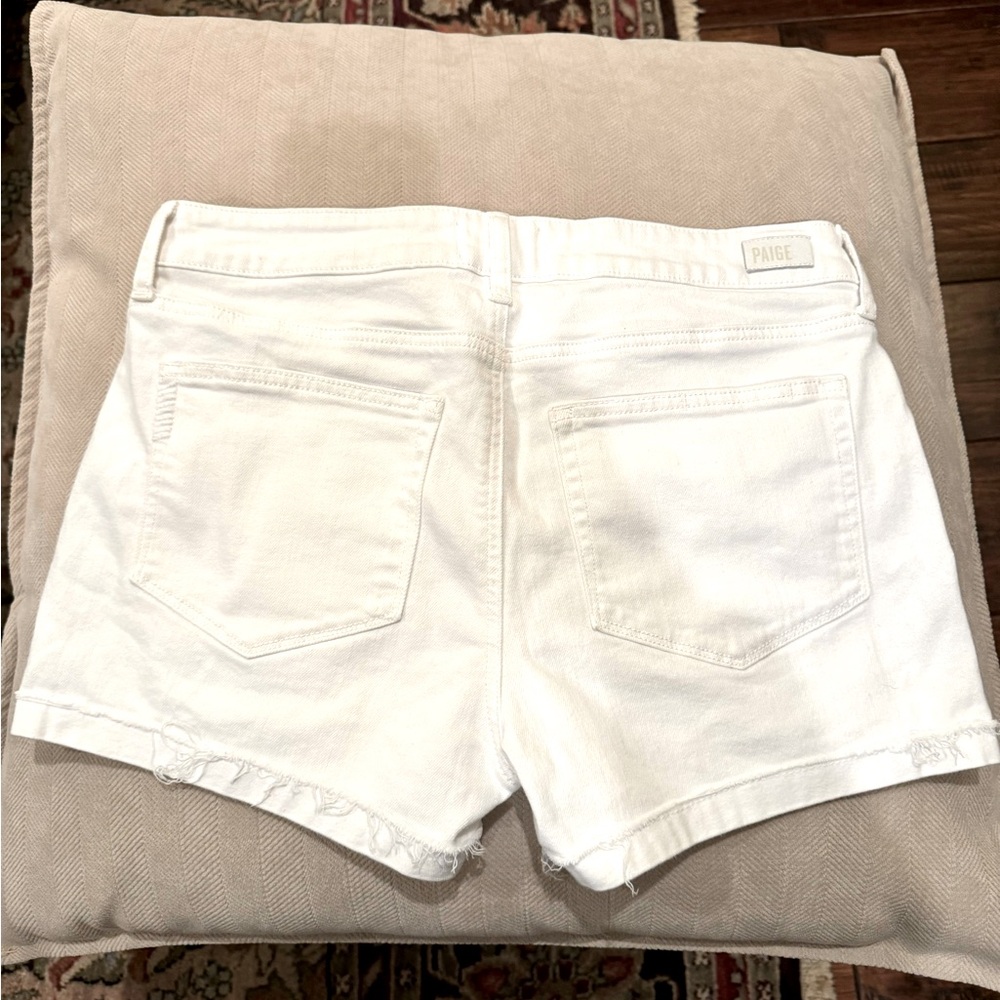 PAIGE White Denim Shorts